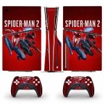 Наклейка для консоли PS5 SLIM EDITION Spider-Man 2 Защитная пленка на консоль и контроллеры Sony PlayStation 5 slim