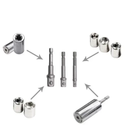 Набор адаптеров для дрели, из хром-ванадиевой стали