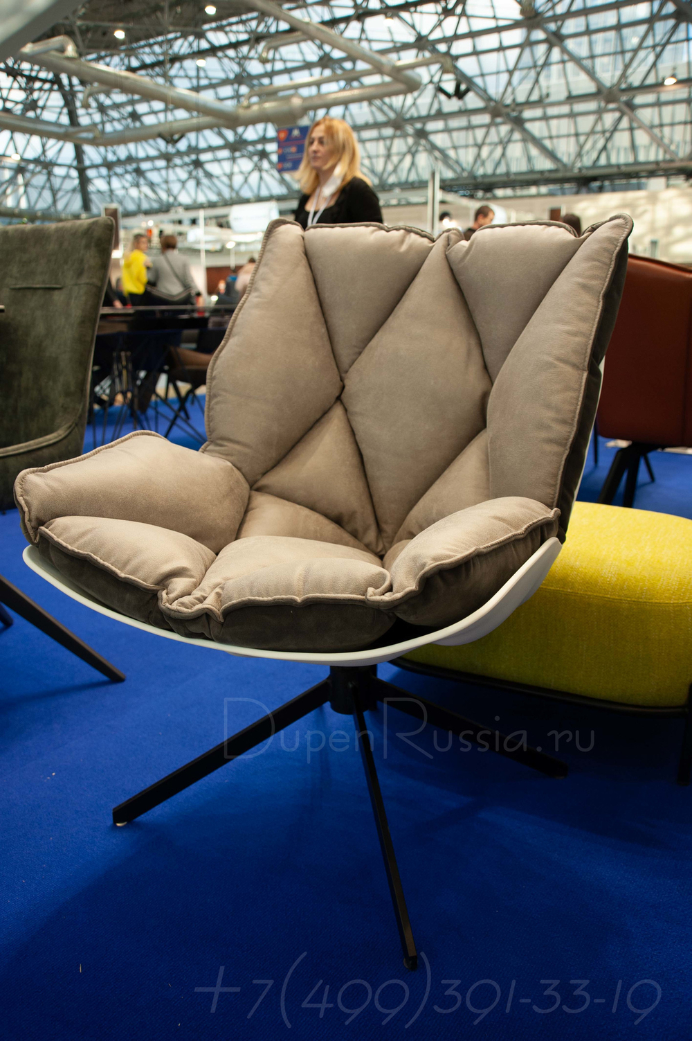 Дизайнерское кресло DC-1565D серое (GREY)