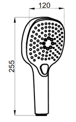 Душевая лейка Azario NEVO, 3 режима, черный матовый (AZ-157830124)