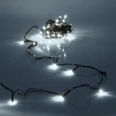 Гирлянда для дома НИТЬ 5 м 36 ламп LED черный пров.,8 реж, IP-20, Белый