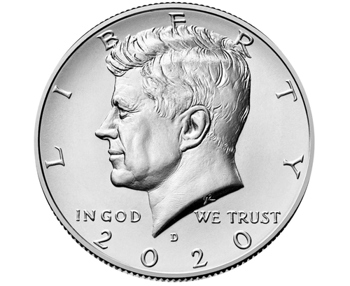 50 центов 2020 год Кеннеди (D), США. UNC