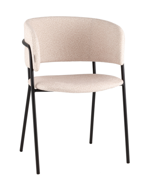 Кресло Нэлли New буклированный велюр бежевый