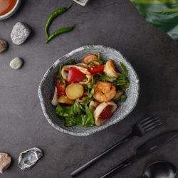 Салатник 290 мл 17*14 см h6,5 см Wave Up Stone Crush Untouched Taiga P.L. [1]