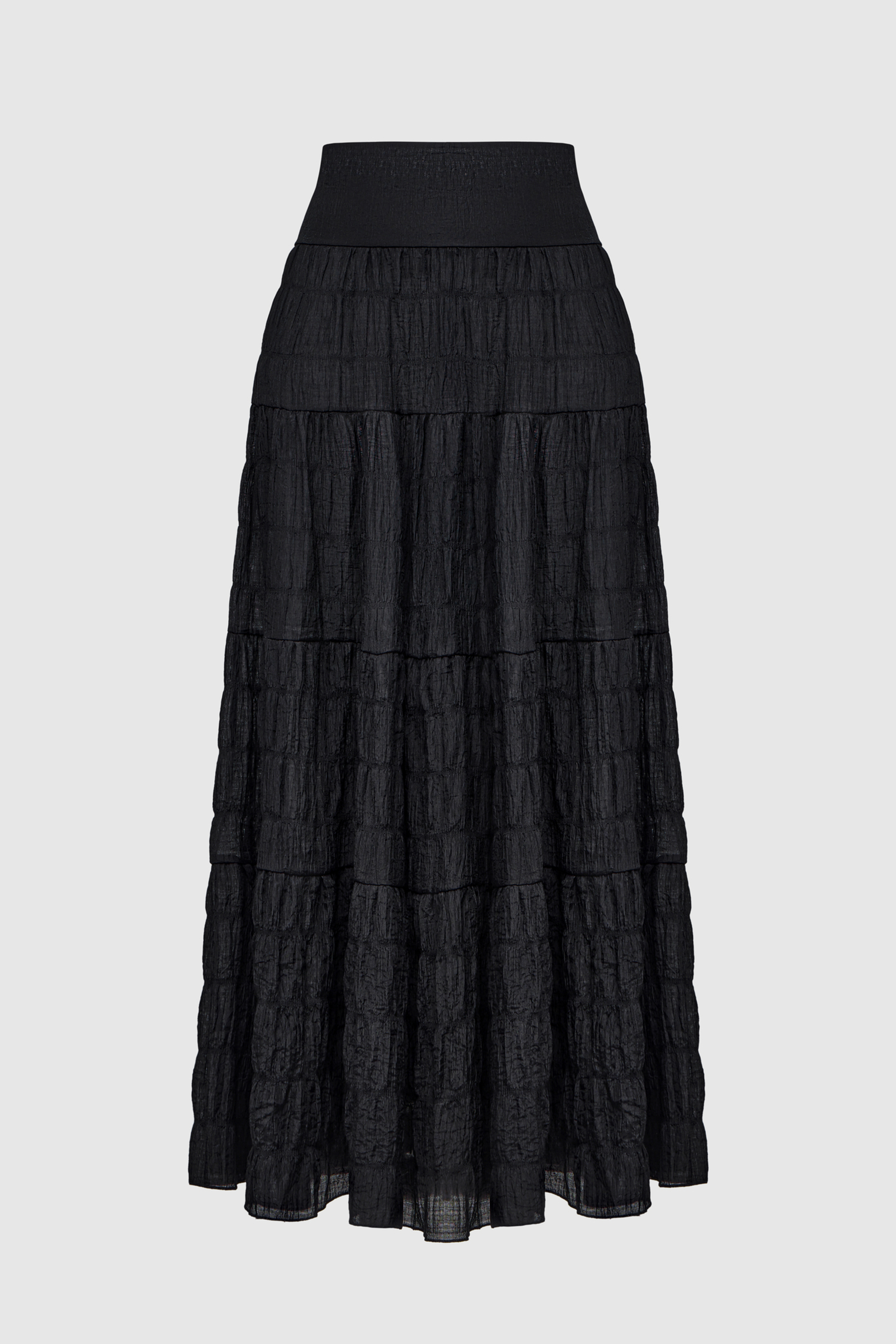 Юбка с ярусами черная