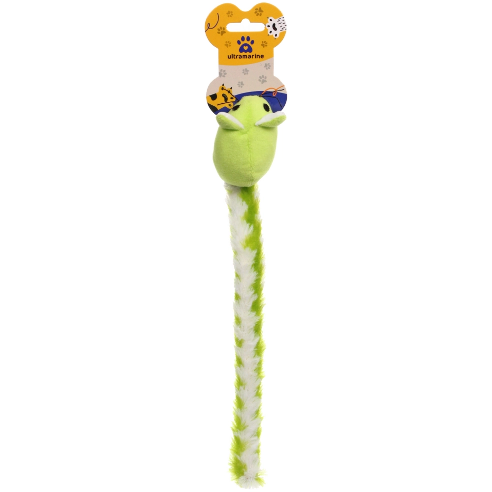 Игрушка - мышка для кошек «ЦЕПКИЕ ЛАПКИ», цвет зеленый, шуршащий хвостик 7см