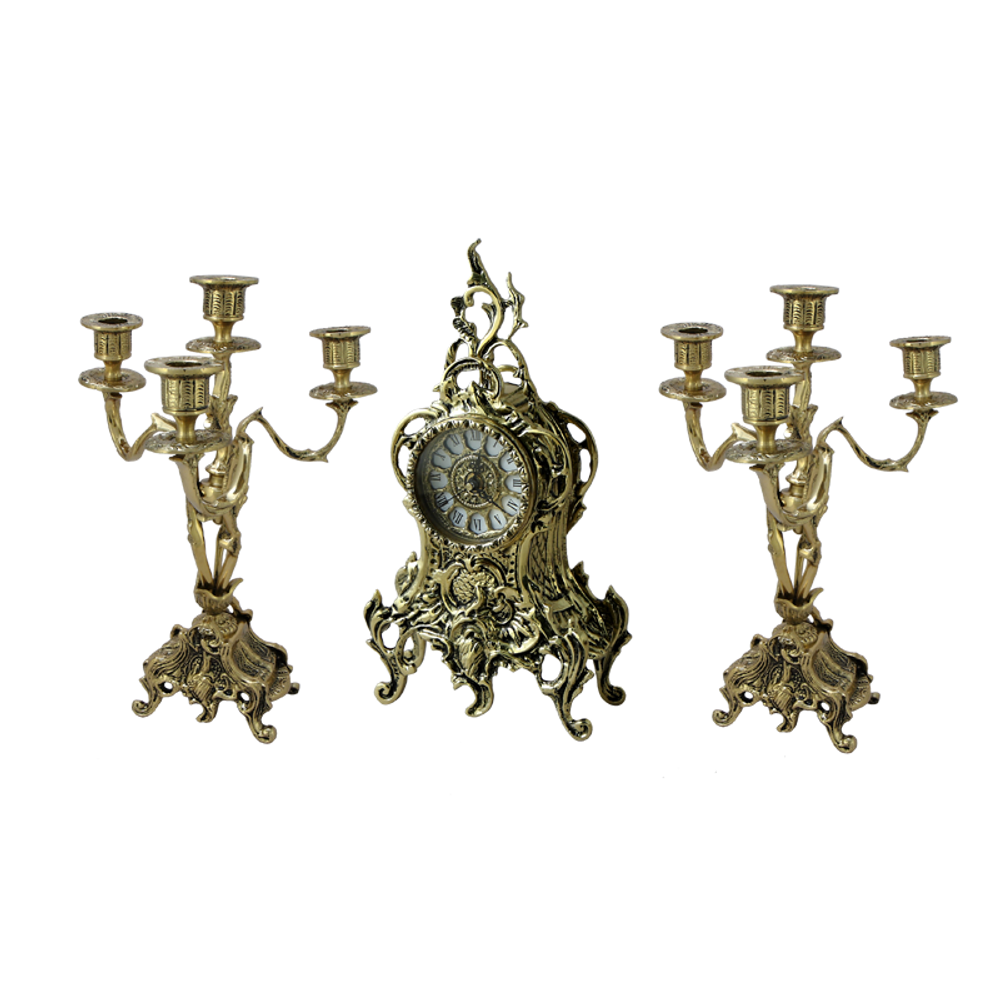 Bello De Bronze Каминные часы с канделябрами "Тюильри"