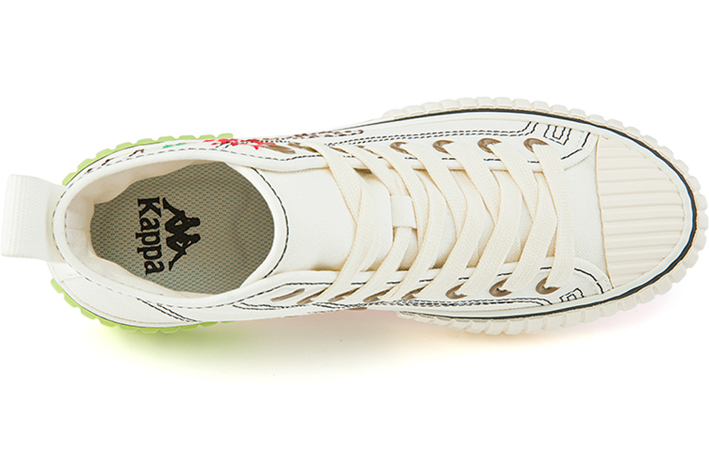 Kappa string elevation canvas shoes women's white