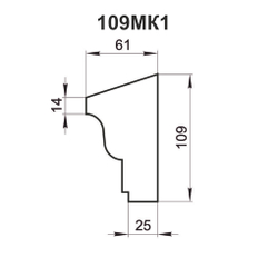 Карниз 109МК1 междуэтажный 109х61