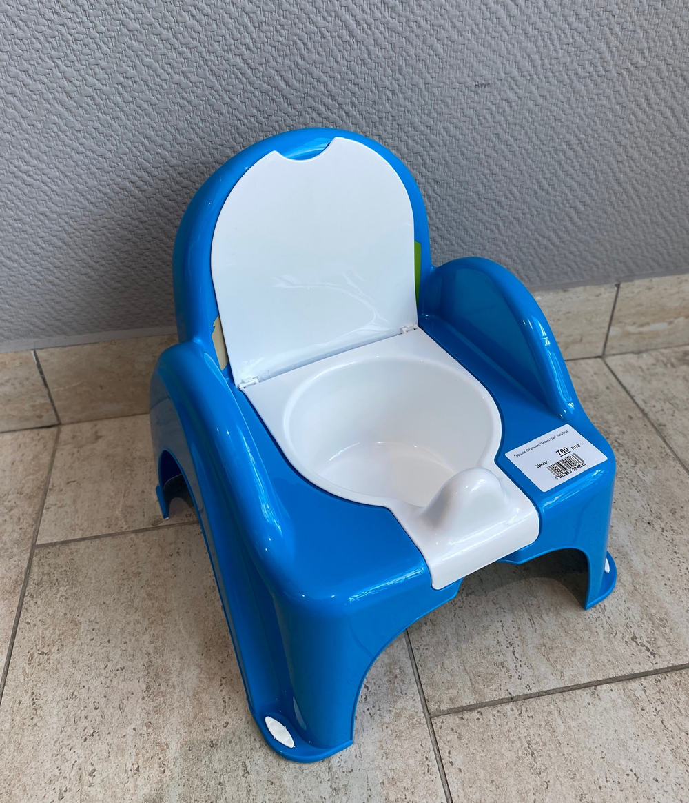 Горшок Стульчик музыкальный "Монстры" голубой