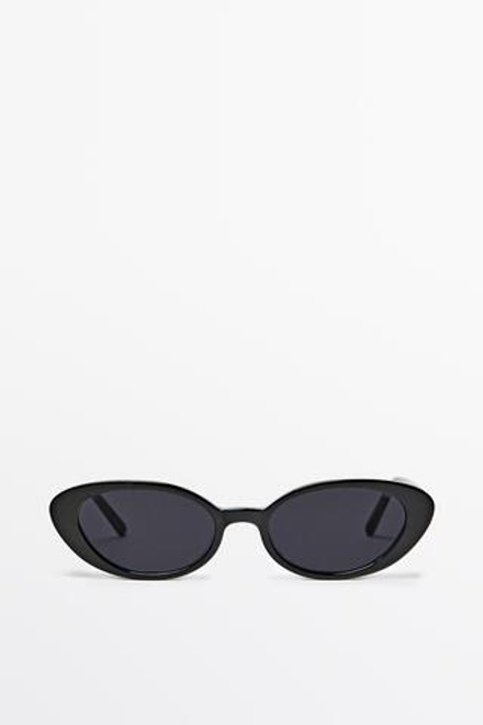 Massimo Dutti Узкие солнцезащитные очки, черный