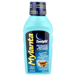 Mylanta, Liquid Antacid + Anti-Gas, Tonight, успокаивающий мед и ромашка, 355 мл (12 жидк. унц.)