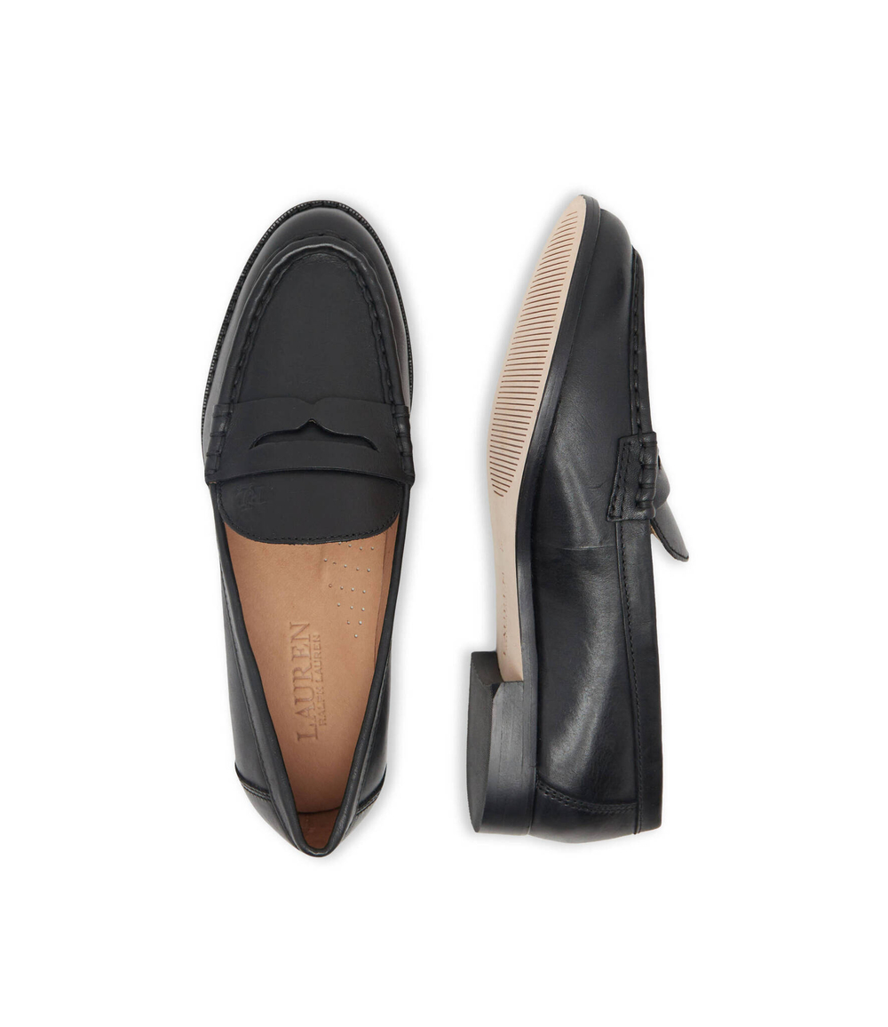 Кожаные мокасины LAUREN RALPH LAUREN - черный(802875318)