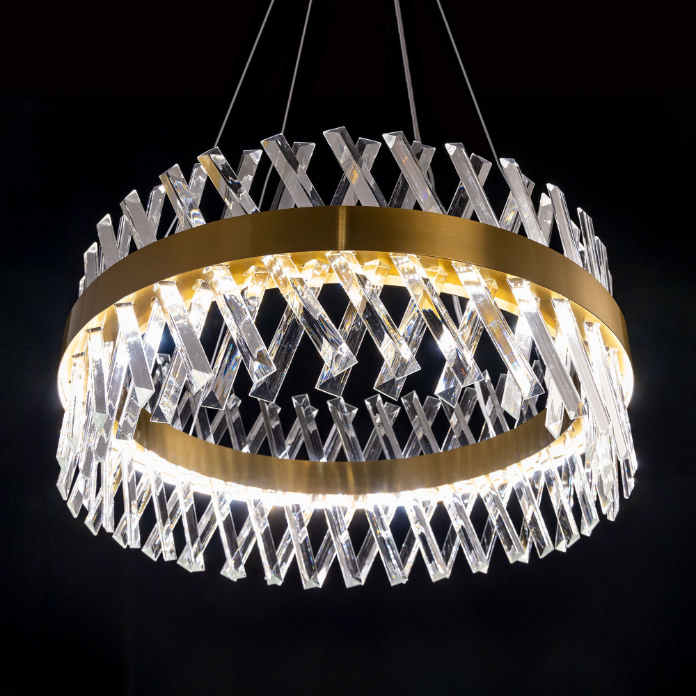 Citilux Ричард CL336063 LED Люстра хрустальная с пультом Бронза