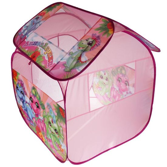 Палатка детская игровая ДИНОЗАВРЫ 83х80х105см, в сумке Играем вместе 