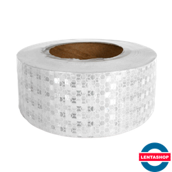 Белая светоотражающая лента 5 см х 25 м