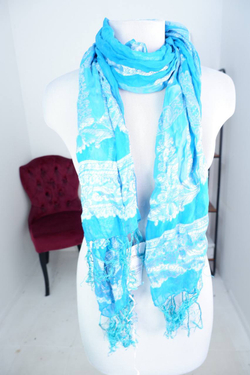 Палантин цвета морской волны