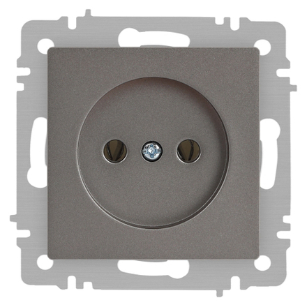 Розетка Intro Accent 6-201-09 2P 16А-250В IP20 СУ AL/CU титан