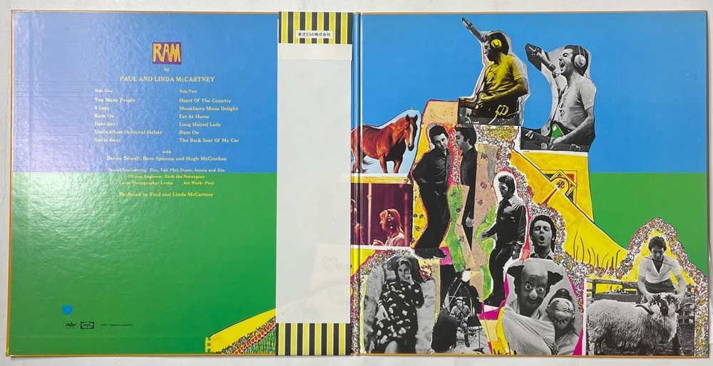 Винтажная виниловая пластинка LP Paul and Linda McCartney Ram (Japan 1975) (Obi)