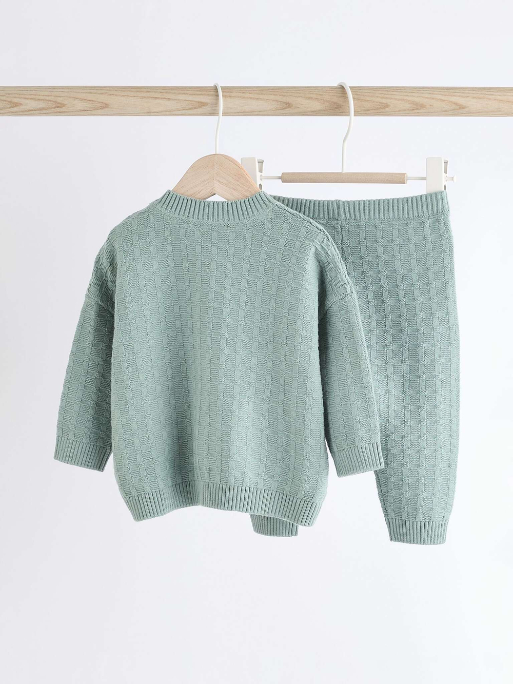 Вязаные свитер и брюки в комплекте для малышей Next Q96-770, Бирюзовый