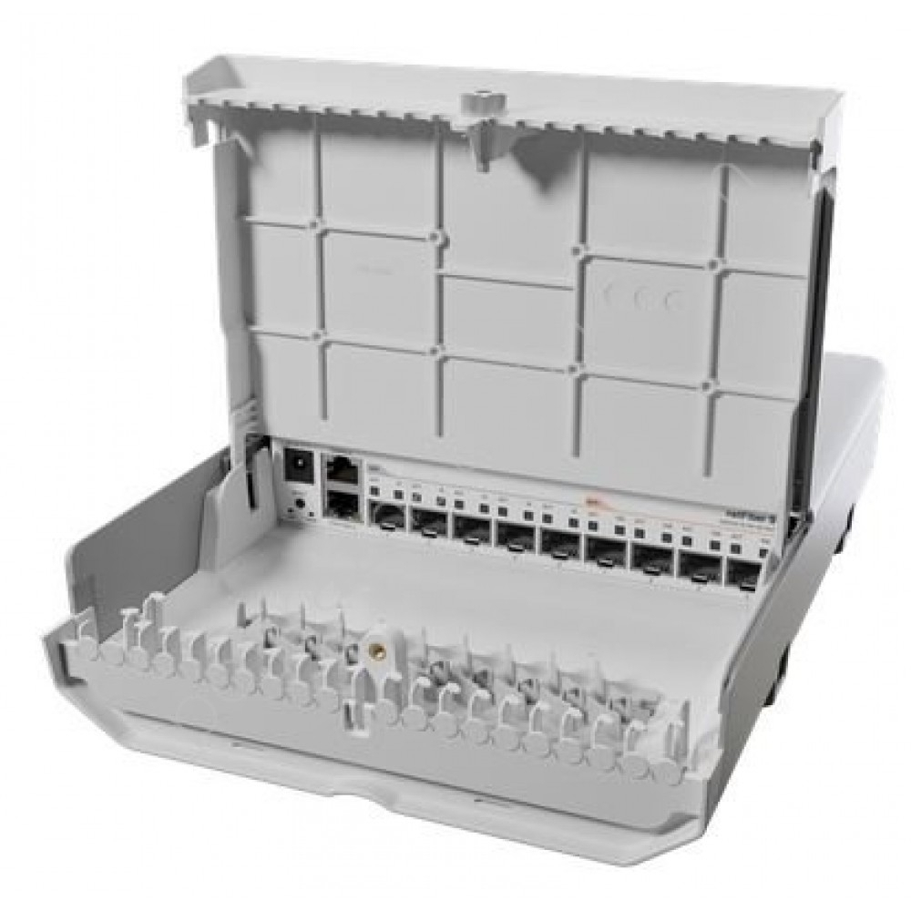Коммутатор MikroTik CRS310-1G-5S-4S+OUT Коммутатор уличный, оптический 1*1Gbit Rj45, 5*1Gbit SFP, 4*10Gbit SFP+