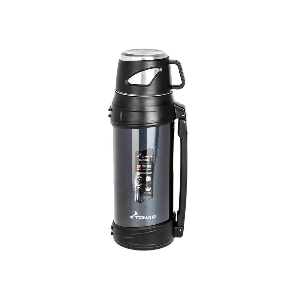 Термос TONAR (T-KD-9010-2) 2000ML синий (крышка-кружка, доп.пл.чашка, ручка)