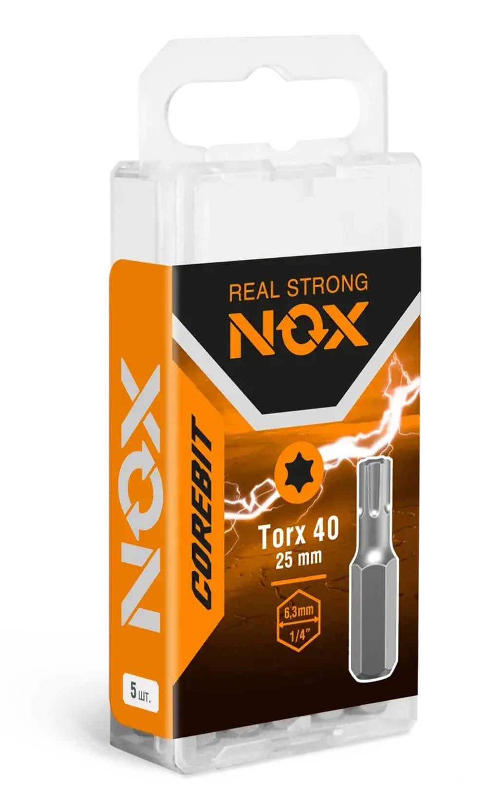 Бита С6,3 Tx40-25 бокс 5шт NOX COREBIT 332340-5B