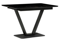 Стол на тумбе Бугун 120(160)х80х77 обсидиан / черный