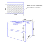 Тумба с раковиной Azario Velluto 100 CS00088604 белая матовая