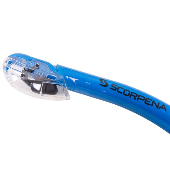 Трубка Scorpena K2 c двумя клапанами синяя