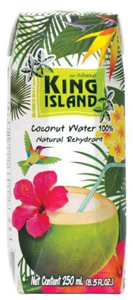 Вода кокосовая King Island 100%, без сахара, 0.25 л