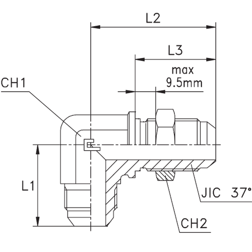 Соединение PD90 JIC 1.7/8"