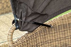 "Стильяно" плетеная кровать круглая, цвет соломенный