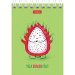 Блокнот МАЛЫЙ ФОРМАТ (75х105 мм) А7, 60 л., гребень, картон, клетка, HATBER, "Йога-Фитнес", 60Б7В1гр