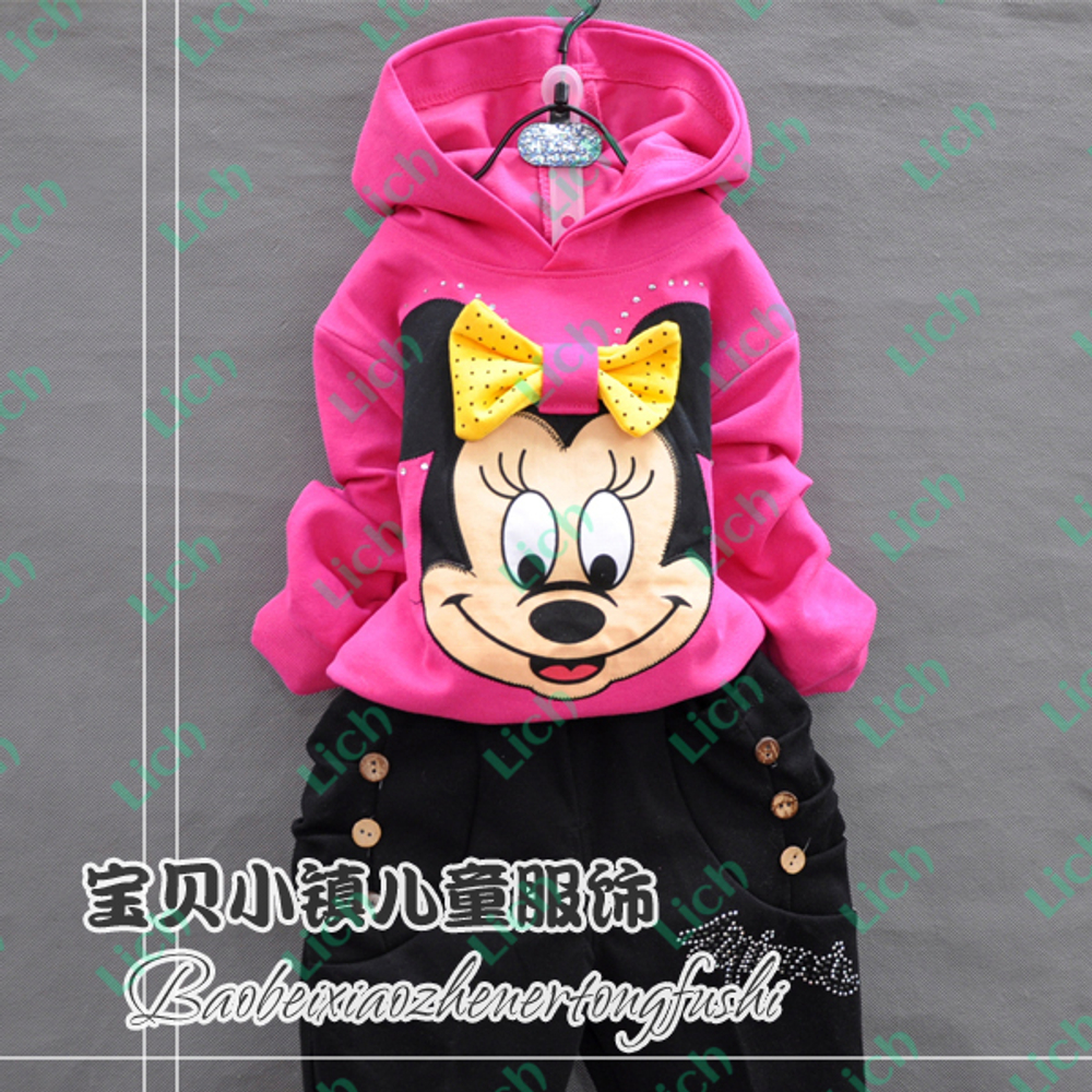 Костюм детский из штанов и кофты с Минни Маус