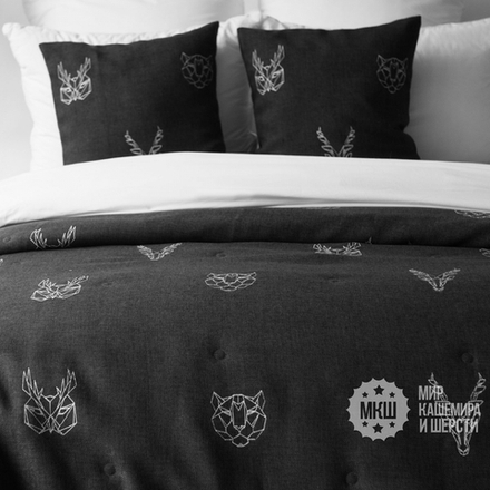 Покрывало для спальни ЛУККА (арт. BL02-292-07) - мокрый асфальт