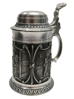 Пивная кружка с крышкой, орнаментом, Artina Zinn