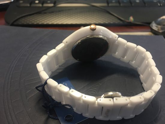 Мужские керамические часы из Франции LeVier L 7505 M Wh вид сзади