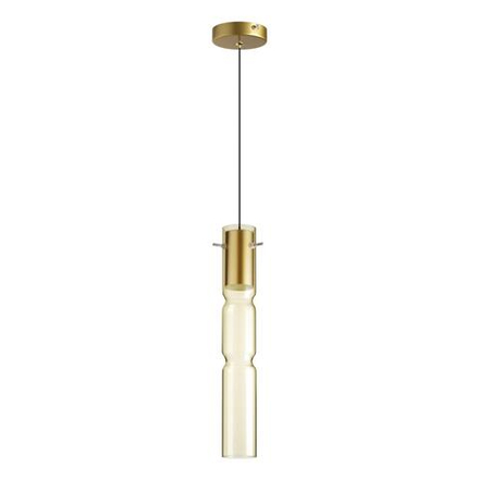 5059/5LA PENDANT ODL24 385 золотой/янтарный/металл/стекло Подвес LED 5W 3000K SCROW