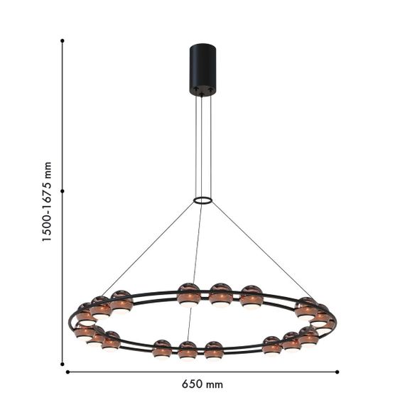 Подвесной светодиодный светильник Favourite Sturm 4561-18P