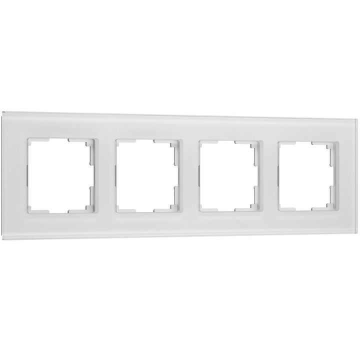 Рамка Werkel Senso на 4 поста белый стекло soft-touch W0043101 4690389200458