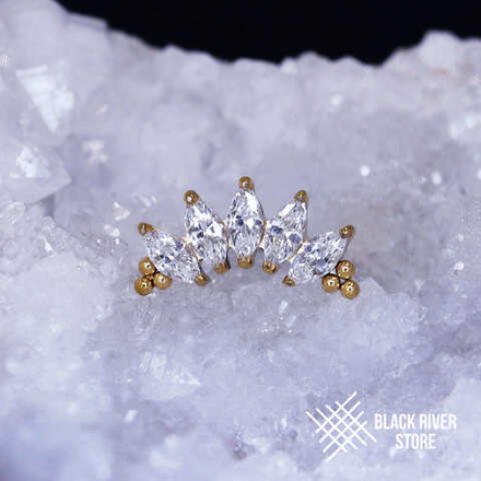 5K Bead Marquise v.2 IG Crystal PVD Yellow