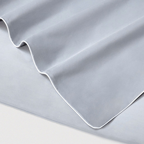 Постельное белье 2 спальное евро макси Сlaire&Caroll Lune серое с белым кантом