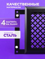 Вентиляционная Решетка РП Цветок 200х200 Черный