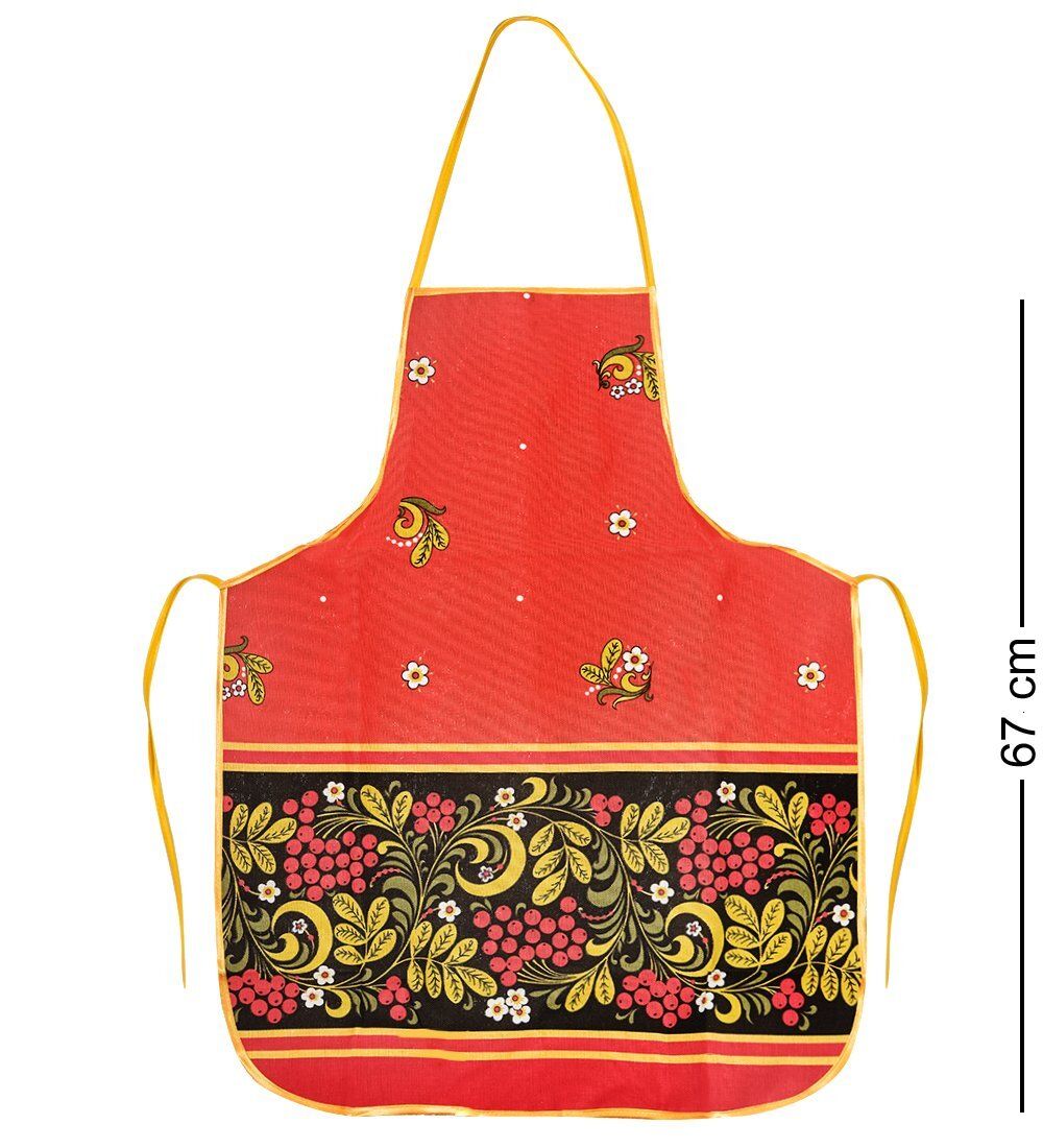 ТК-248 Набор 4 пр. «Фартук, рукавица, прихватка, полотенце» (лен, чёрно красный)