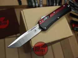 Нож Microtech 184-10 GLYKON Tanto T/E - красные вставки, клинок сатин танто