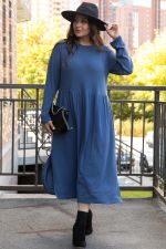 Платье трикотажное Твоя осень (синее) П14443-25М LT Collection