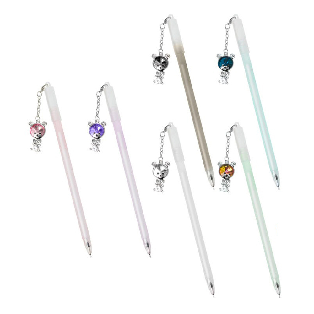 Ручка шариковая, масляная, Basir, синие чернила, серия "Мишка", с брелоком, 36 шт