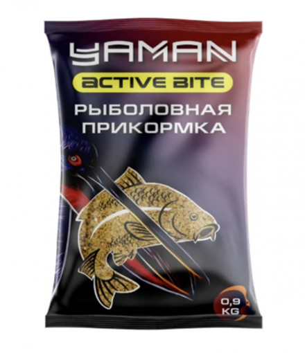 Прикормка Yaman Activ Bite Плотва (кокос.) , цвет черный 900г