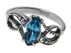 "Чешир" кольцо в серебряном покрытии из коллекции "Винтаж" от Jenavi